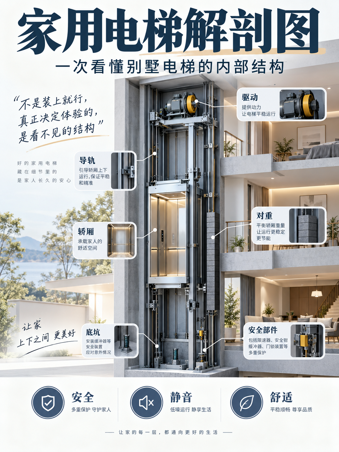 马鞍山家用电梯里面到底藏了什么？一张图拆给你看